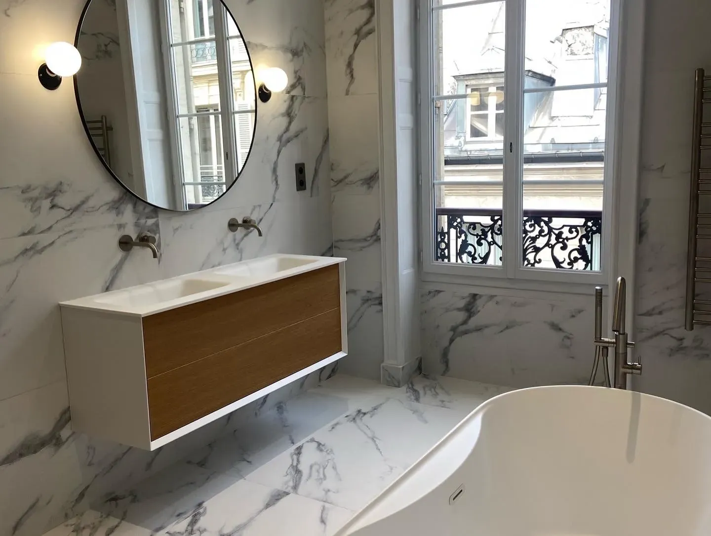 Salle de bain marbre blanc (6)