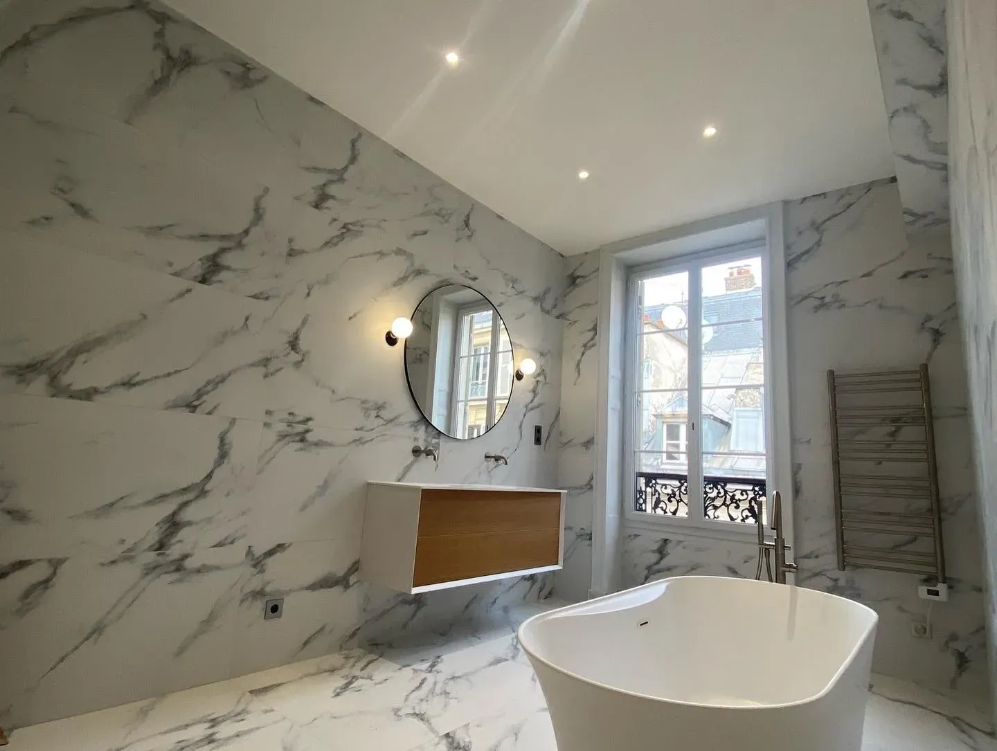 Salle de bain marbre blanc (5)