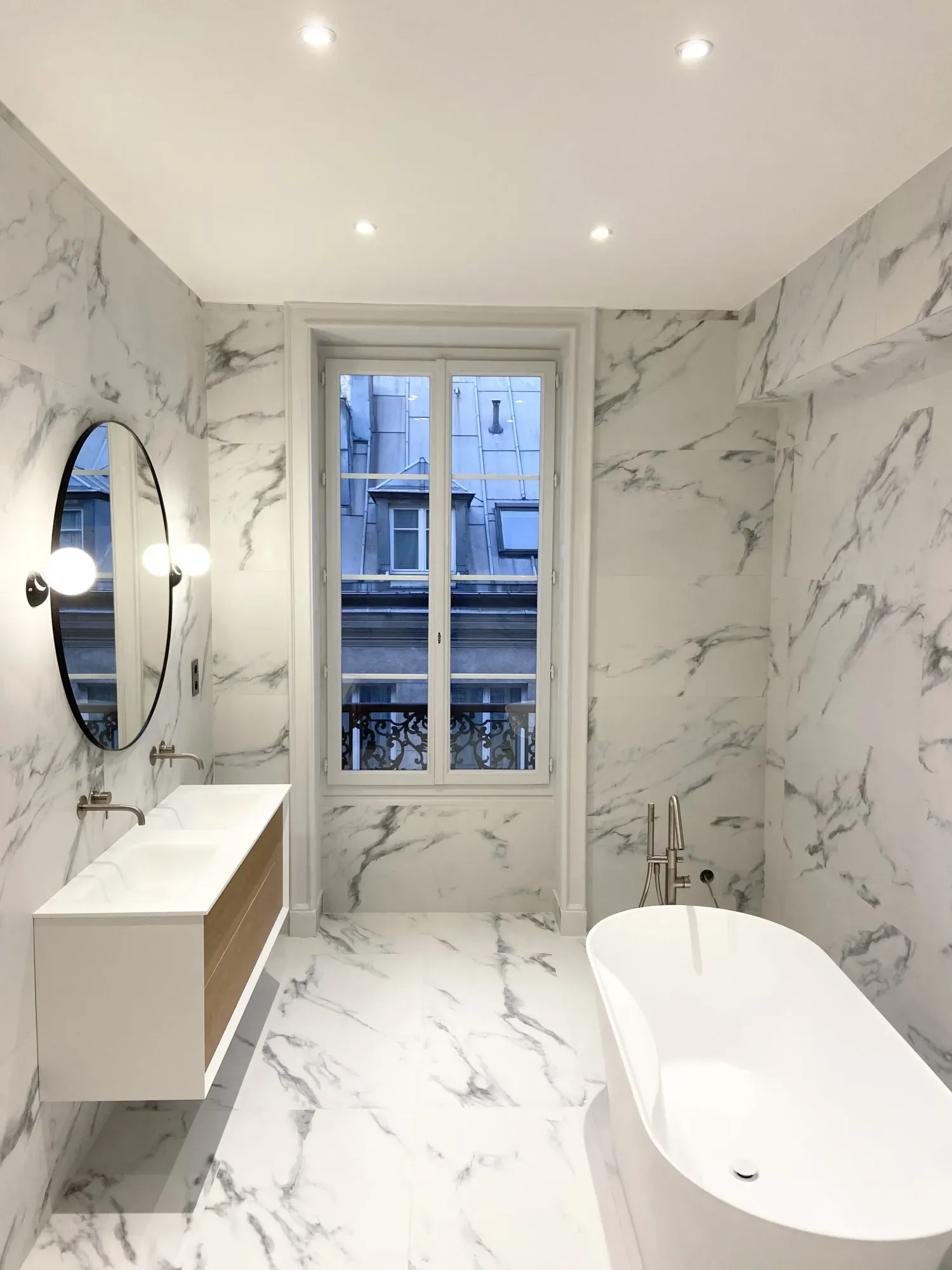 Salle de bain marbre blanc (4)